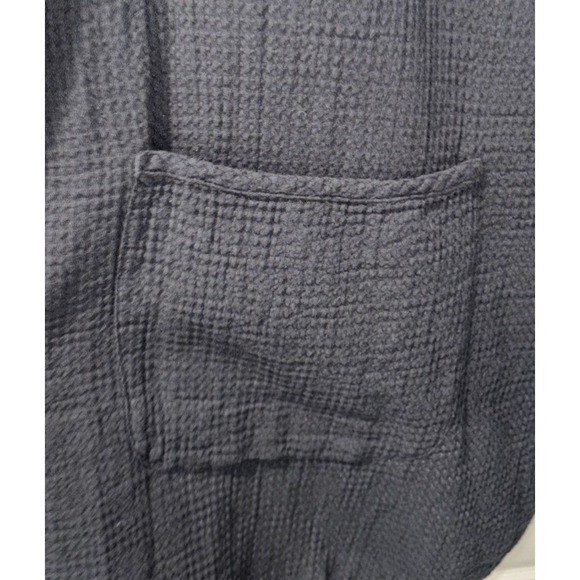 NEW Focus Casual Life Open Cardigan Waffle One Size Pockets Pre Shrunk Black - Picture 8 of 10